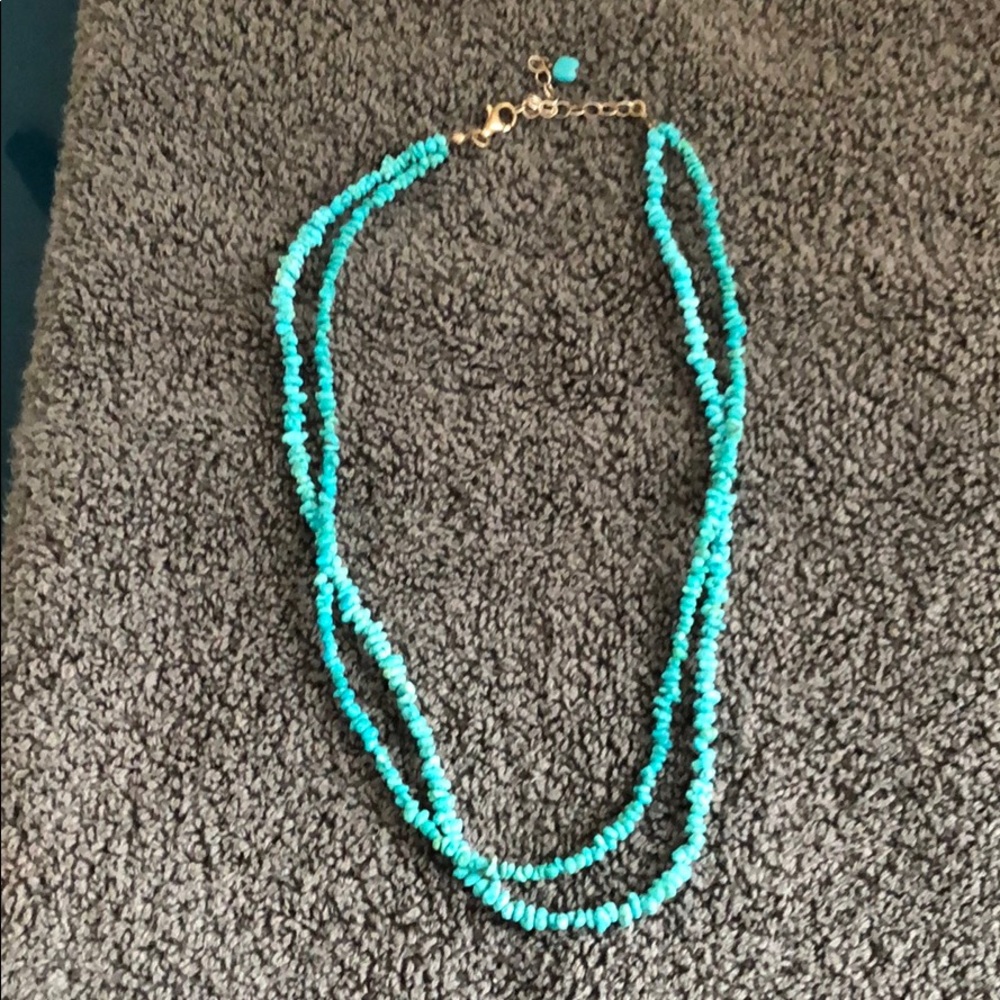 Double strand turquoise necklace